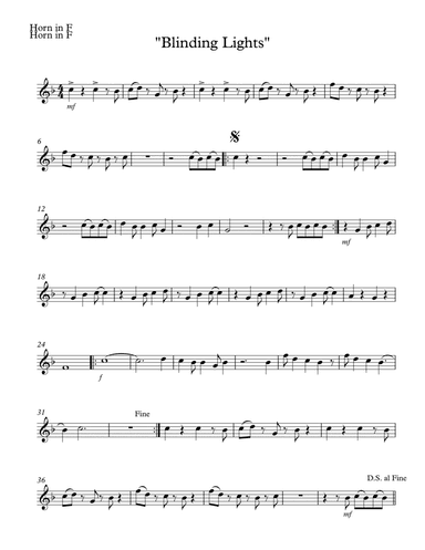 Blinding Lights (arr. SongBird Music)