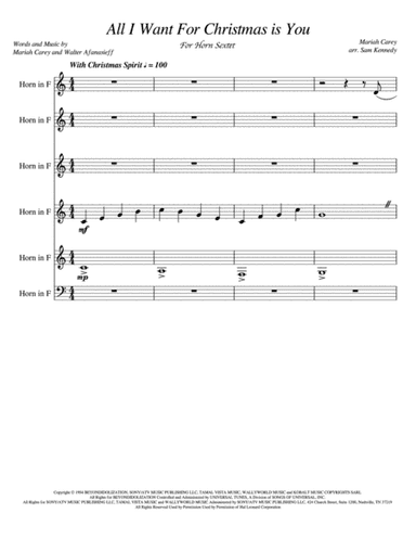 All I Want For Christmas Is You (arr. Sam K.)