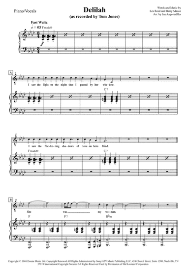 Delilah (arr. Jan Angermüller)