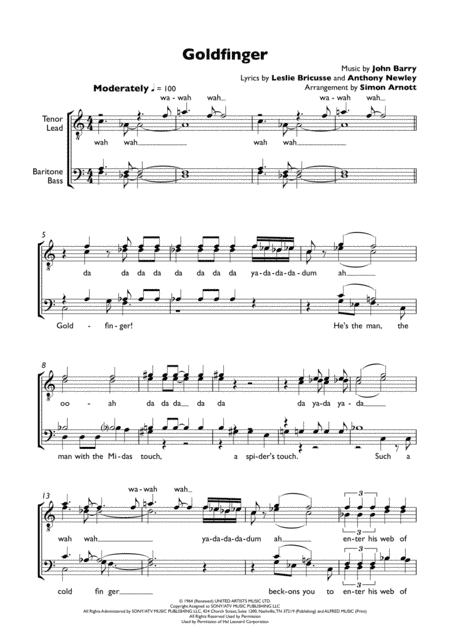 Goldfinger (arr. Simon Arnott)