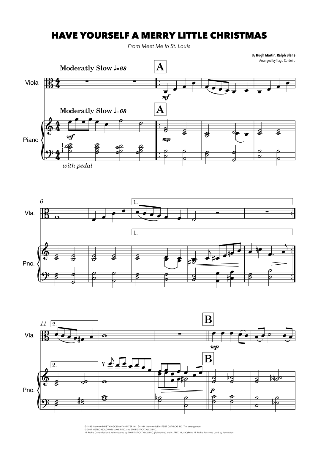 Have Yourself A Merry Little Christmas (arr. Tiago Cordeiro)