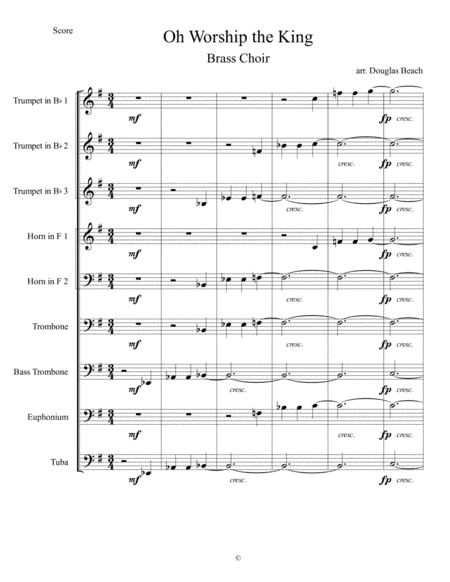 Oh Worship the King (arr. Douglas Beach)