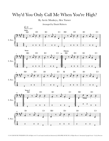 Why D'you Only Call Me When You're High? (arr. Daniel Roberts)