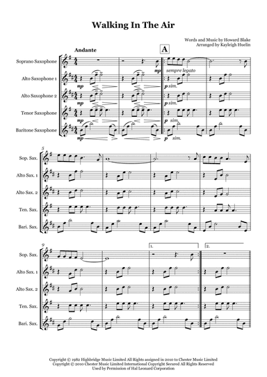Walking In The Air (arr. Kayleigh Huelin)