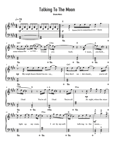 Talking To The Moon (arr. eduardo)