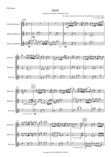 Jireh (arr. Fabio Britto)
