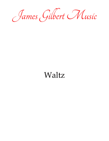Waltz in E major (arr. James Gilbert Music)