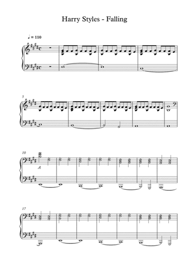 Falling (arr. Pineapplechord)