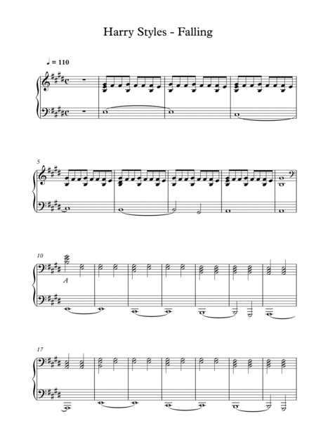 Falling (arr. Pineapplechord)