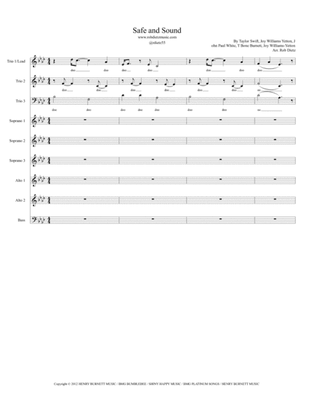 Safe & Sound (arr. Rob Dietz)
