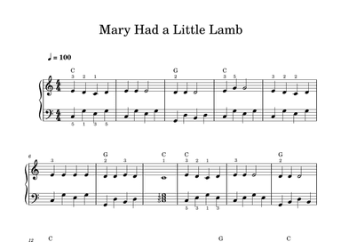 Mary Had a Little Lamb - piano (arr. Piano eTutor app)