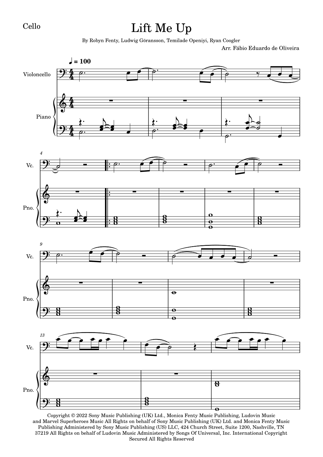 Lift Me Up (arr. Fabio Eduardo de Oliveira)