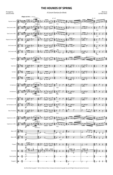 The Hounds Of Spring (arr. Jacob Shaw)