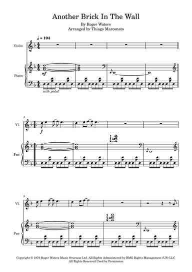 Another Brick In The Wall (arr. Thiago Marconato)