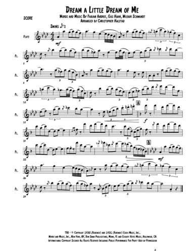 Dream A Little Dream Of Me (arr. Christopher Kalstad)