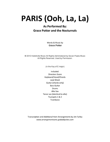 Paris (ooh La La) (arr. Jim Farley)
