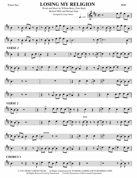Losing My Religion (arr. Jorge Juárez)
