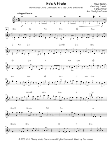 He's A Pirate (arr. Jose Welligton Sousa de Castro)