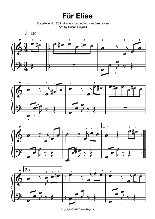 Für Elise (arr. Suzan Beyazit)