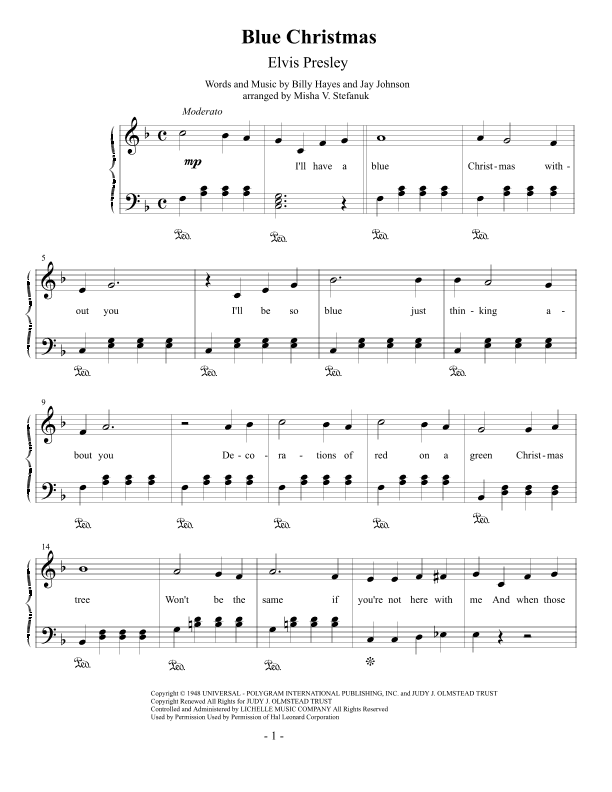 Blue Christmas (arr. Misha Stefanuk)