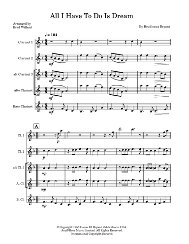 All I Have To Do Is Dream (arr. Brad Willard)