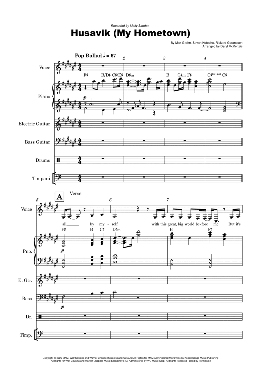 Husavik (arr. Daryl McKenzie)