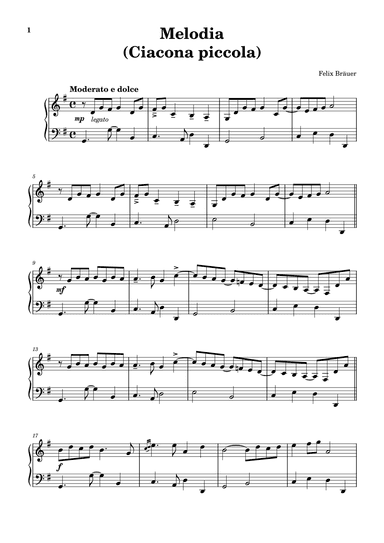 Melodia (Ciacona piccola)