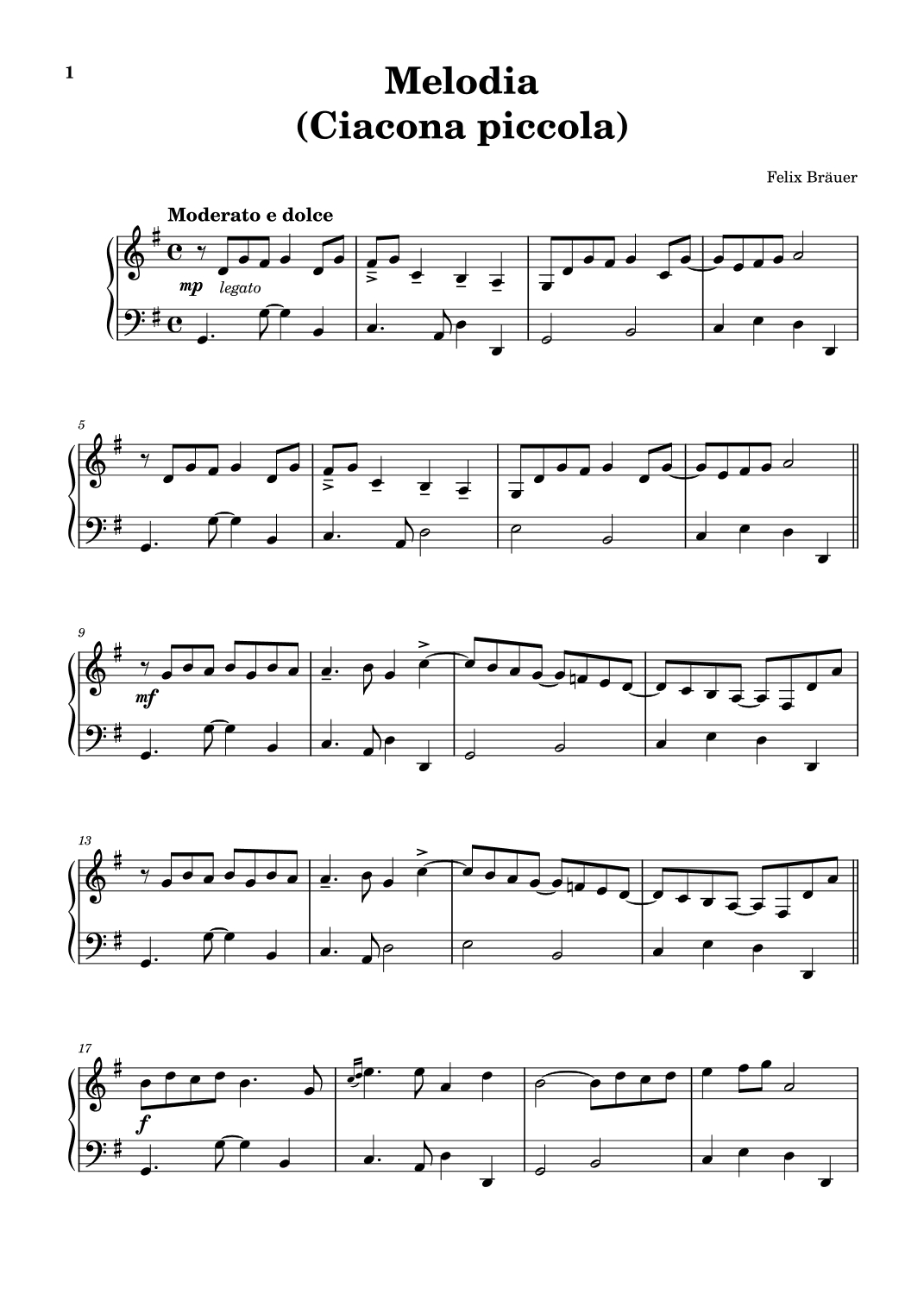 Melodia (Ciacona piccola)