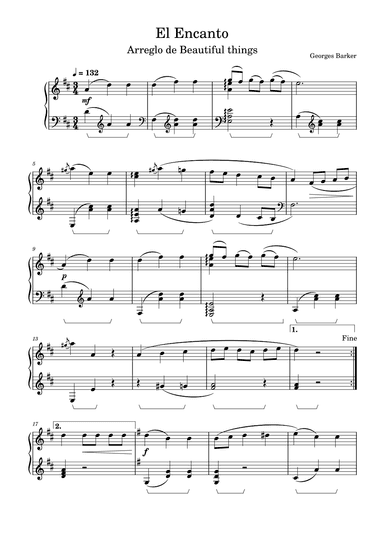 El Encanto-Georges Berker (arr. Beautiful things)