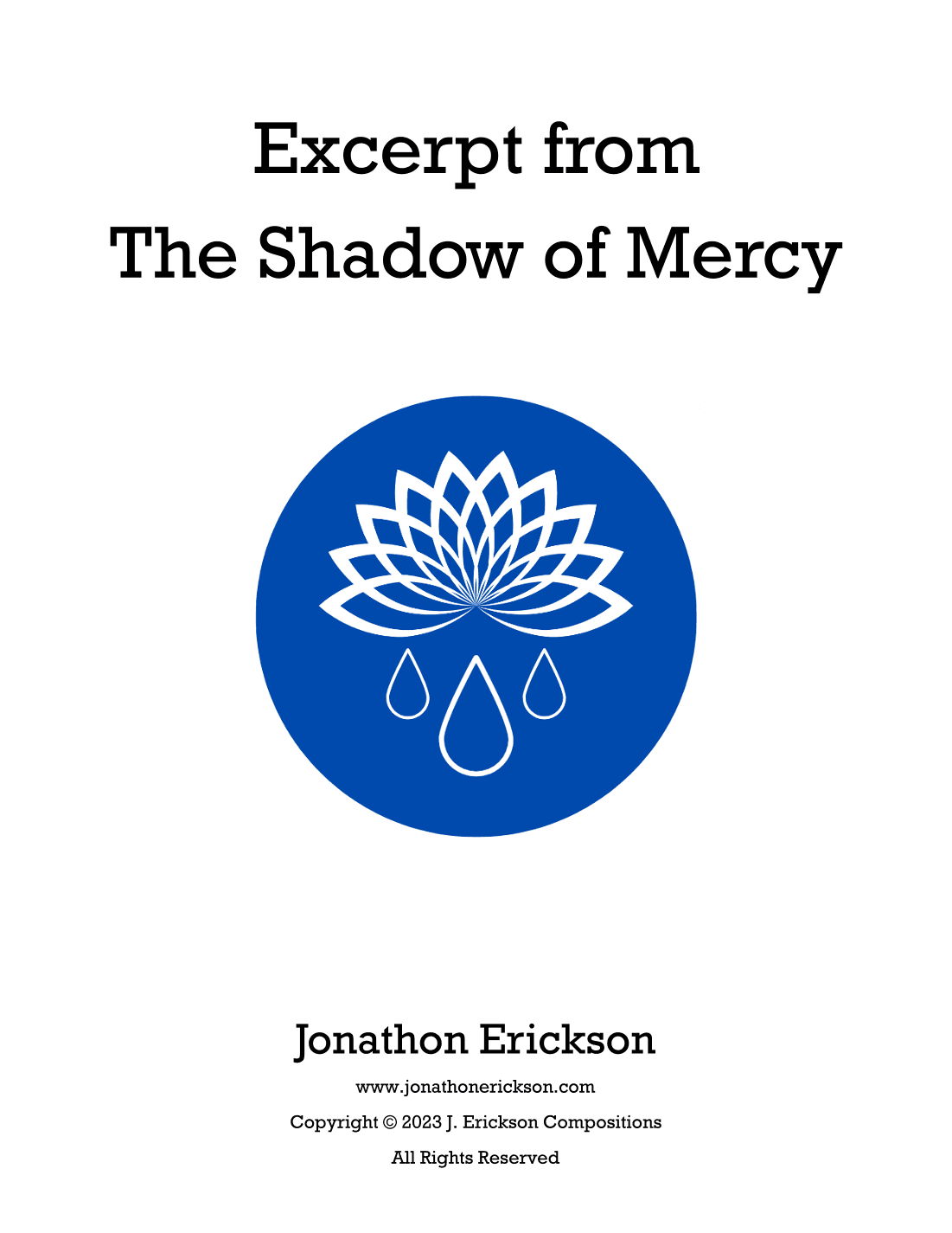 Excerpt from "The Shadow of Mercy"
