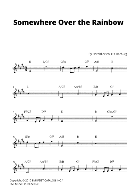 Over The Rainbow (arr. Cadenza Editions)