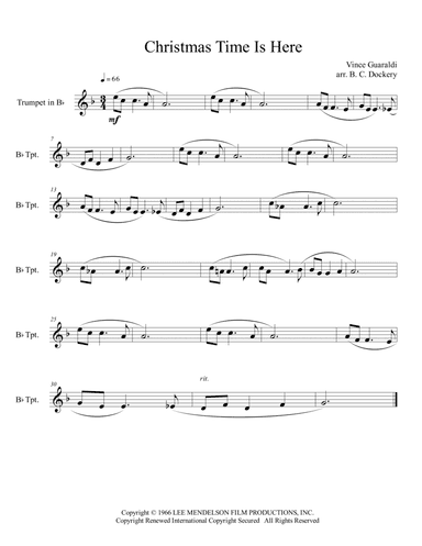Christmas Time Is Here (arr. B. C. Dockery)