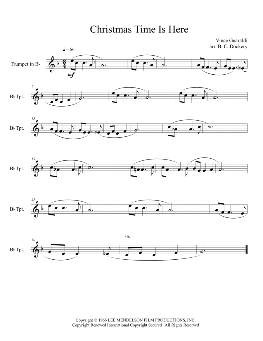 Christmas Time Is Here (arr. B. C. Dockery)