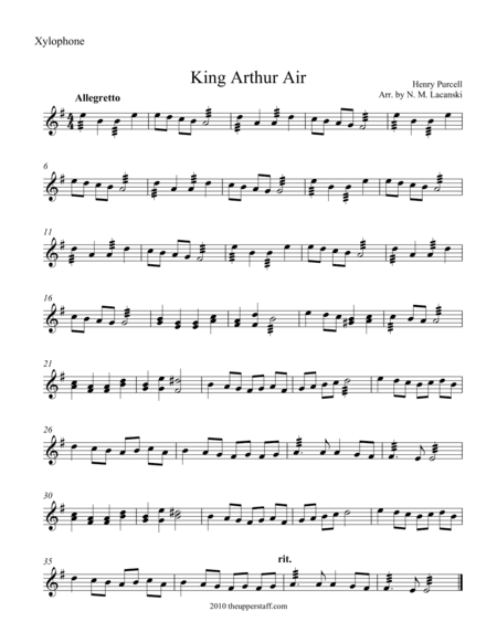 King Arthur Air (arr. Nick Lacanski)