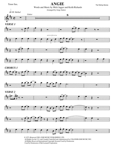 Angie (arr. Jorge Juárez)