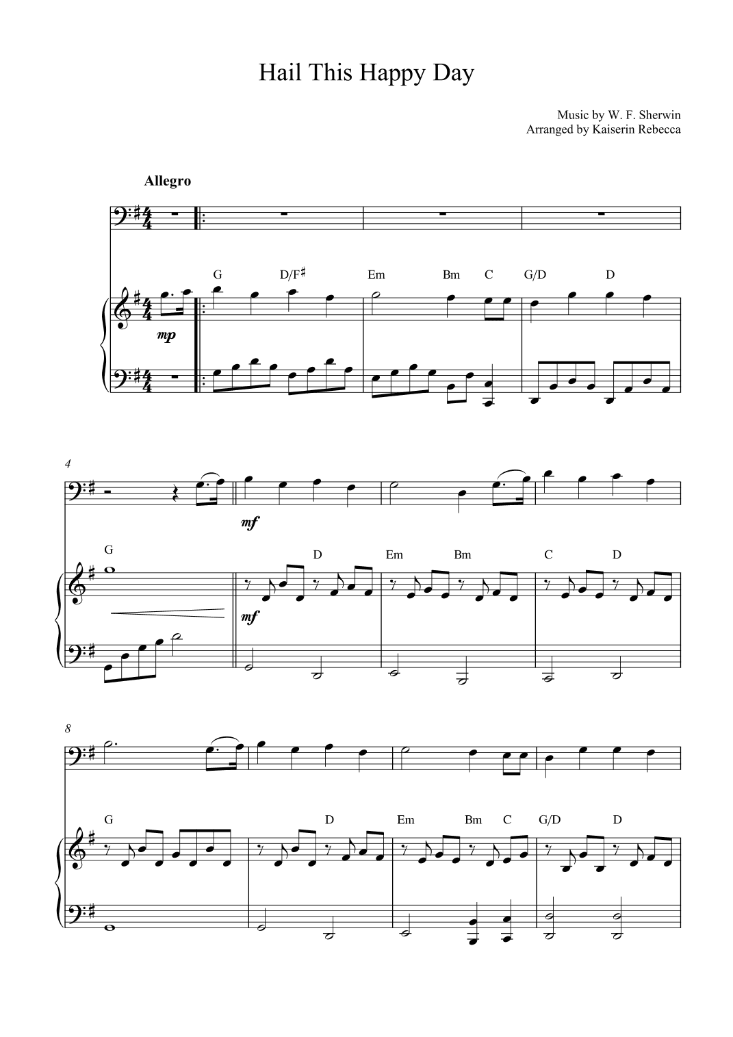 Hail This Happy Day (arr. Kaiserin Rebecca)