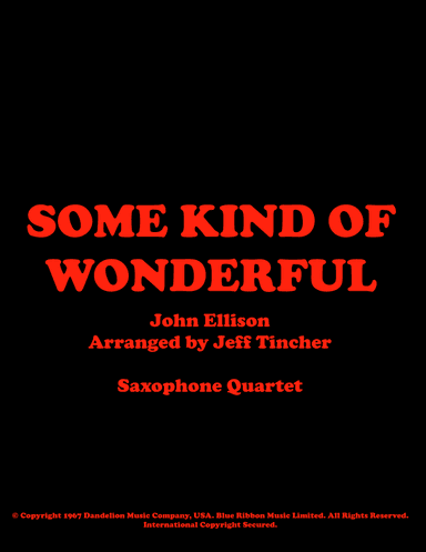 (she's) Some Kind Of Wonderful (arr. Jeff Tincher)