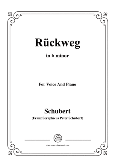 Schubert-Rückweg,in b minor,for Voice&Piano (arr. MSM)