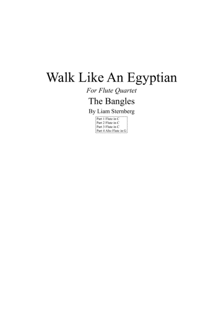 Walk Like An Egyptian (arr. Tim Curd)