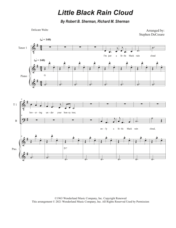 Little Black Rain Cloud (arr. Stephen DeCesare)