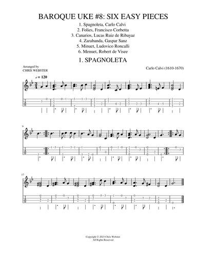 Baroque Uke #8 Six Easy Pieces (arr. Chris Webster)
