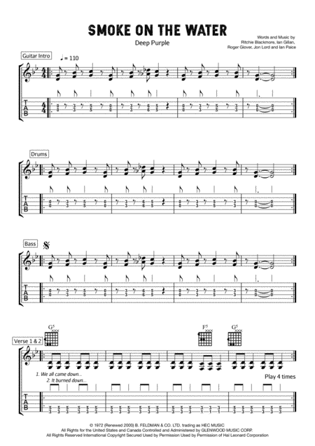 Smoke On The Water (arr. Ben Garraway)