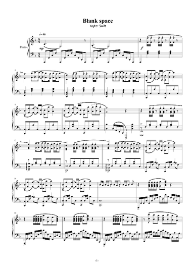 Blank Space (arr. Taylor Swift)