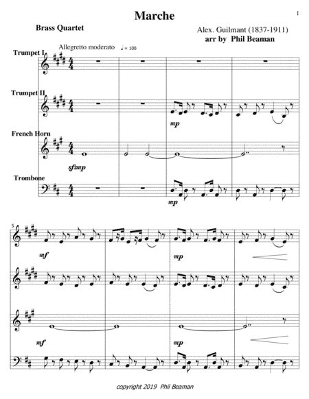 Marche-Guilmant-brass quartet (arr. Phil Beaman)