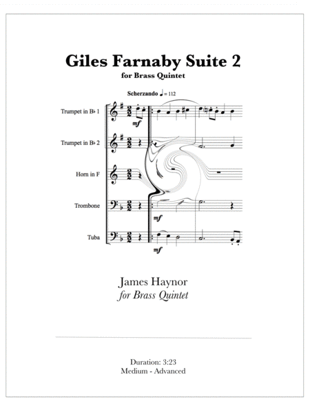 Giles Farnaby Suite 2 for Brass Quintet (arr. James Haynor)