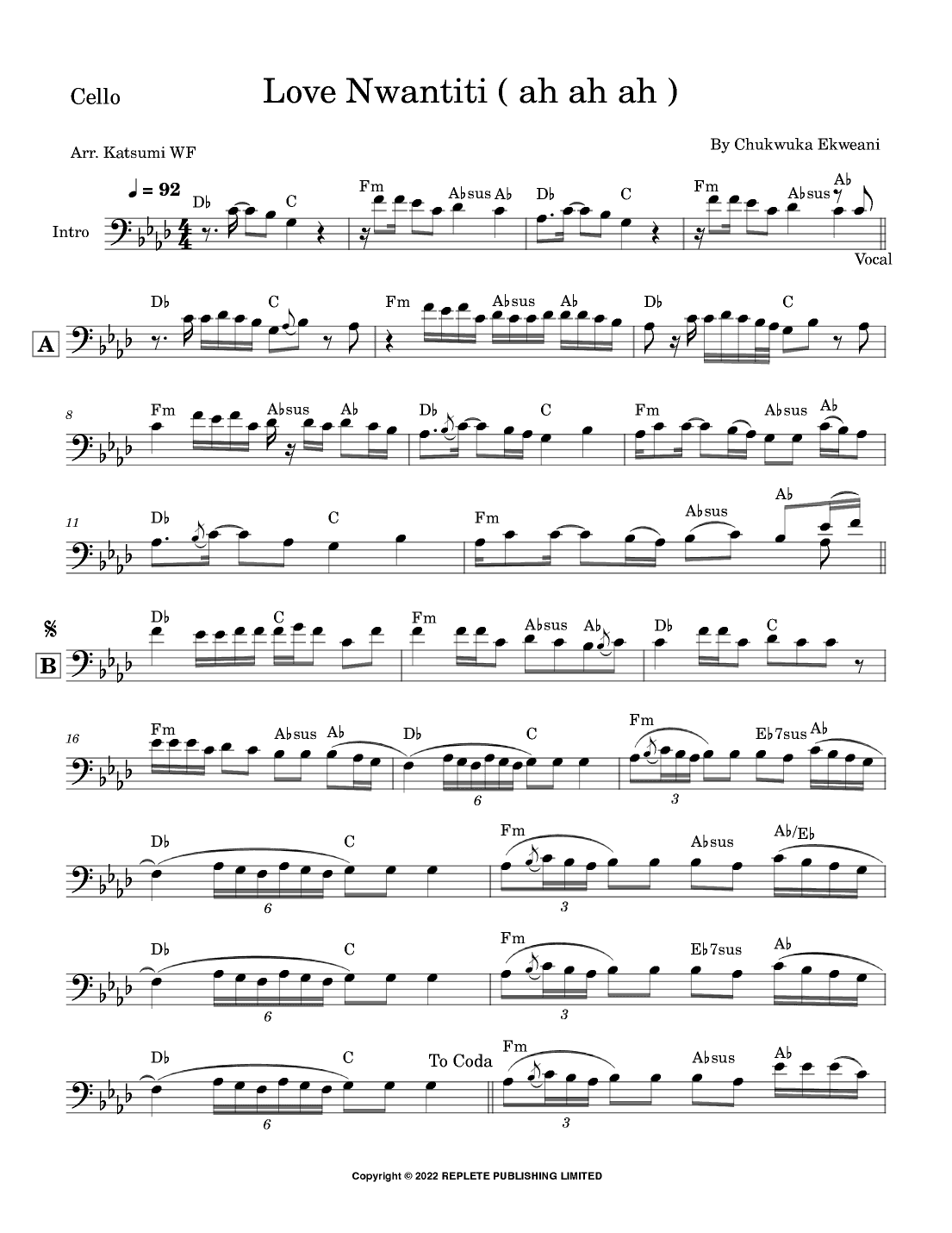 Love Nwantiti (ah Ah Ah) (arr. Katsumi WF)