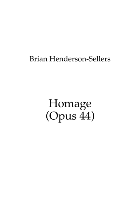 Homage (for piano, clarinet and French horn)