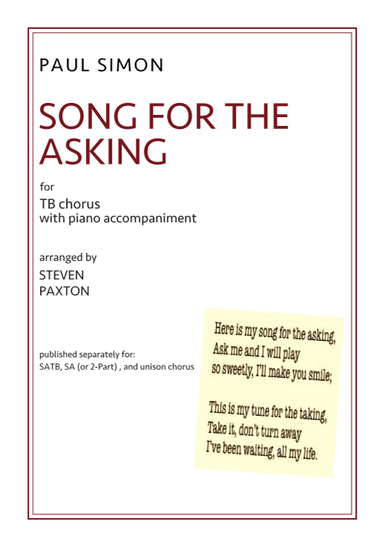 Song For The Asking (arr. Steven Paxton)