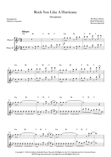 Rock You Like A Hurricane (arr. Gildson Cerqueira)