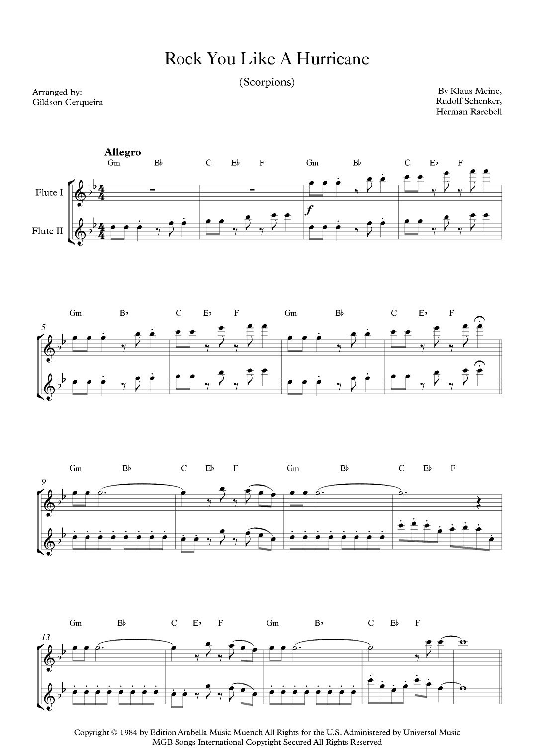 Rock You Like A Hurricane (arr. Gildson Cerqueira)